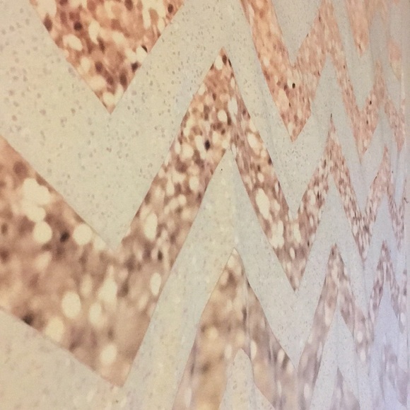 Glitter Gold Chevron Wall Tapestry - Picture 4 of 6